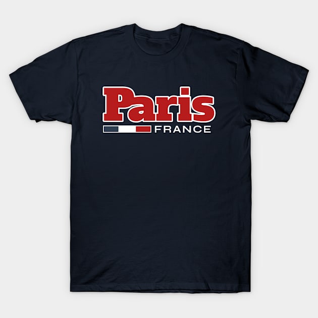 Paris France Retro T-Shirt by urban-wild-prints